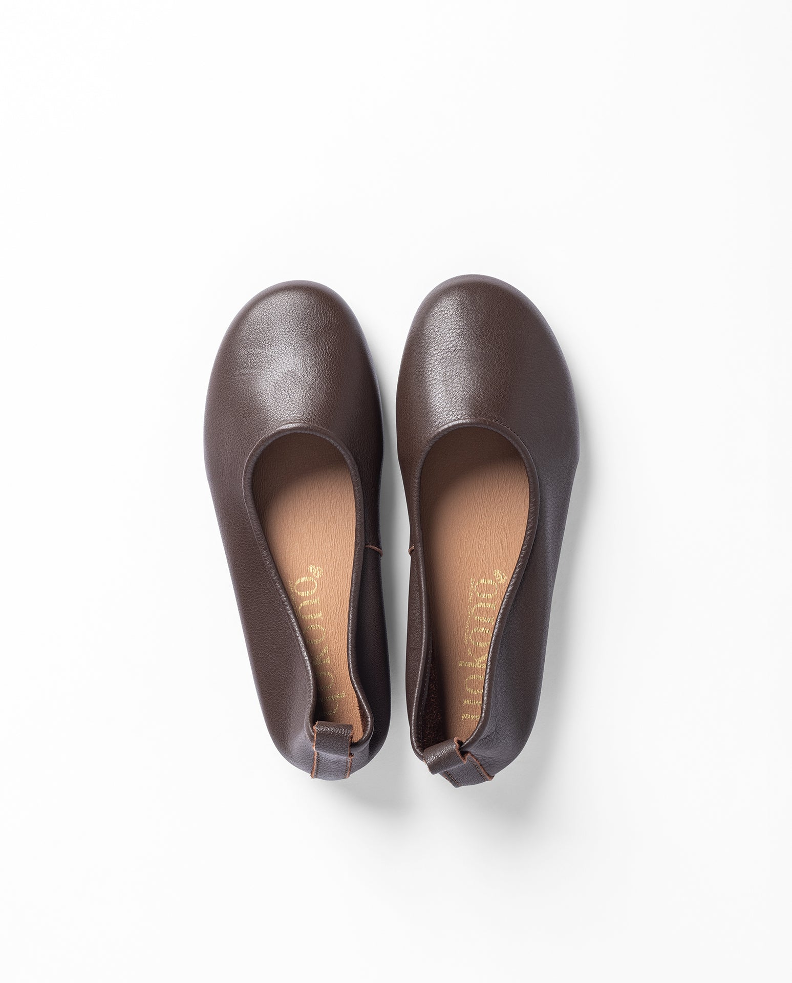 Yokono Tula-001 ballerine marrone scuro in pelle