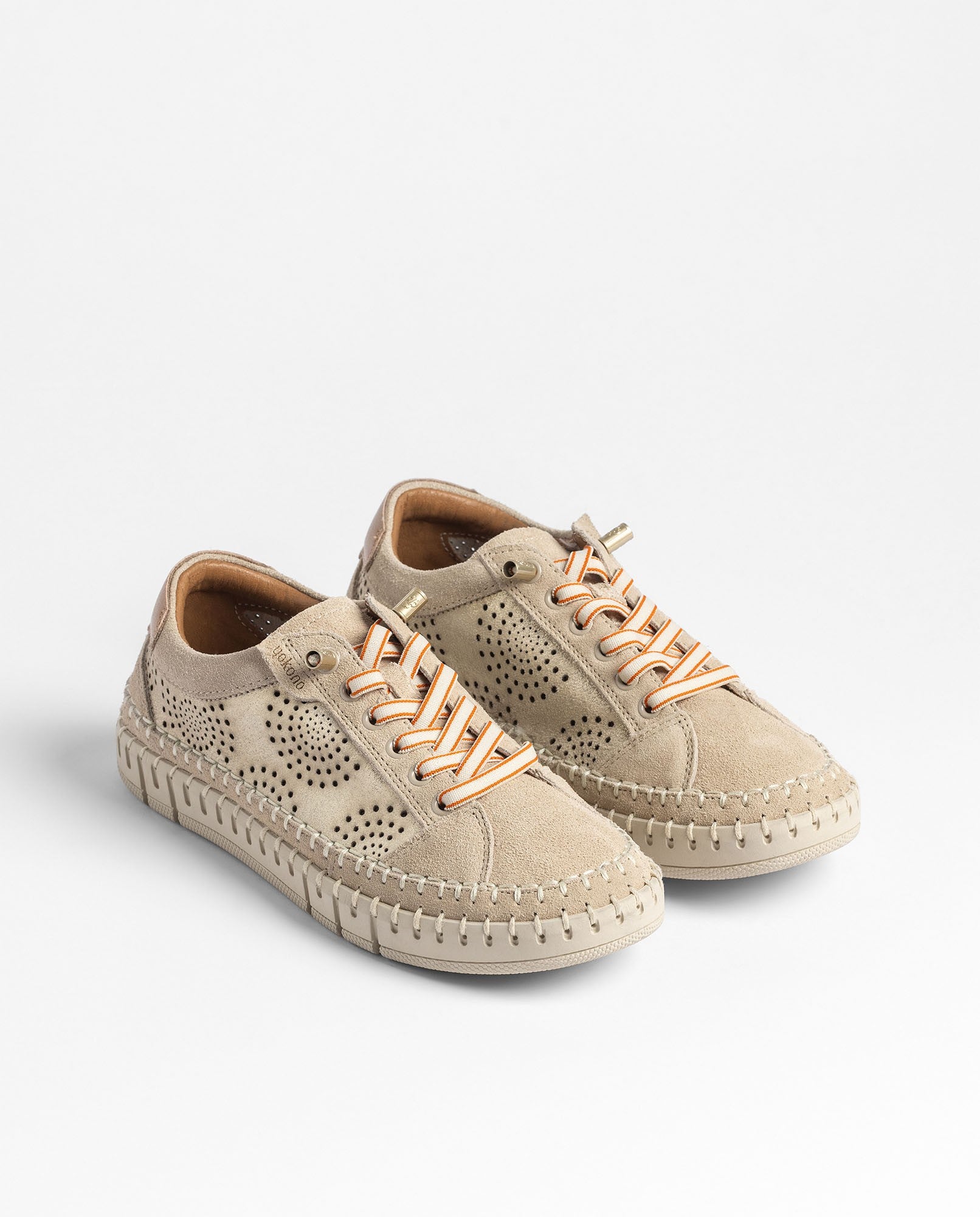 Yokono Flow 100 sneakers donna oro pelle traforata