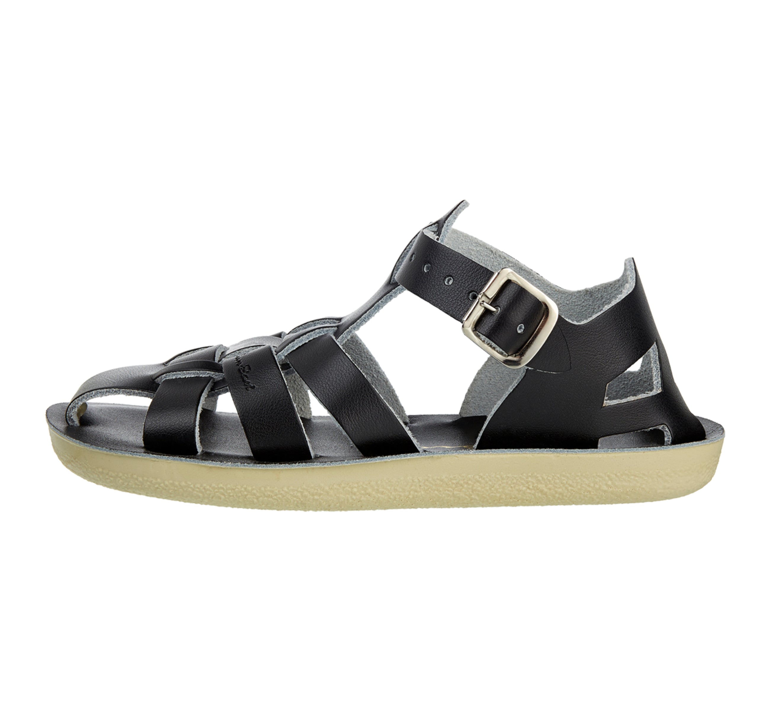 Salt-Water Shark sandali bambino nero in cuoio