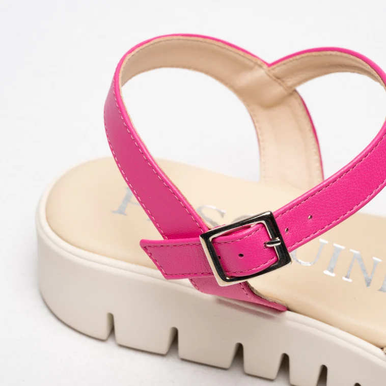 Pasquini City Chic Dora sandalo beige fucsia strass