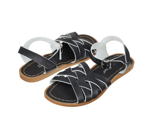 Salt-Water Retro sandali donna blu navy in cuoio