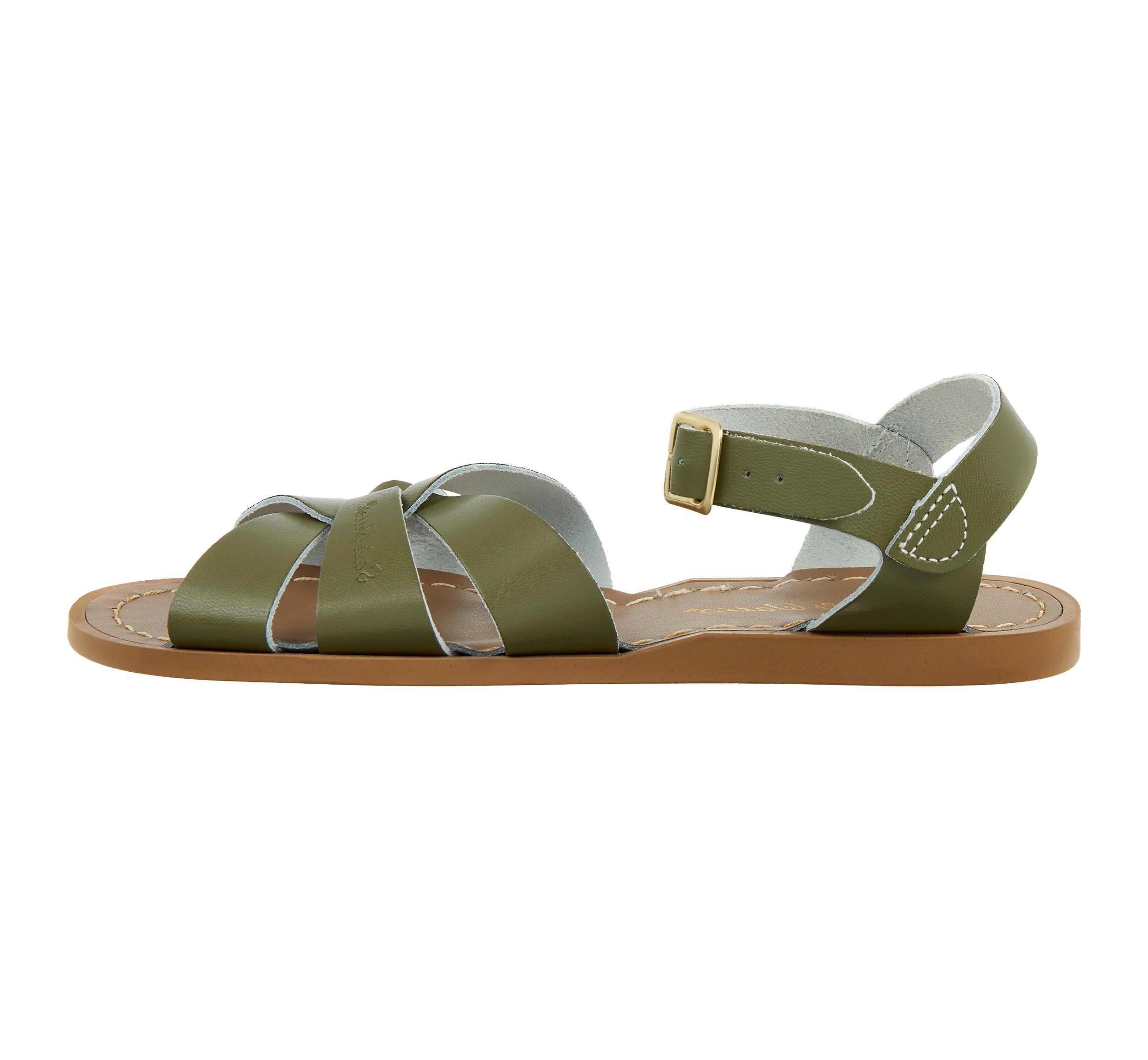 Salt-Water Sandals Original Olive sandali donna cuoio intrecciato