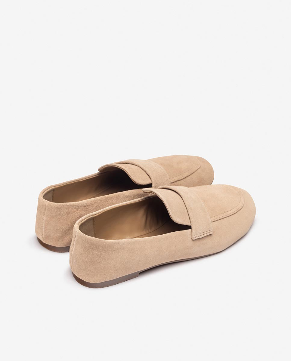 Yokono Tana-001 ballerine beige in camoscio