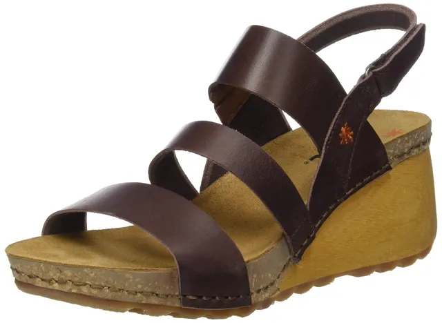 ART Borne sandali donna punta aperta EU 40 zeppa legno