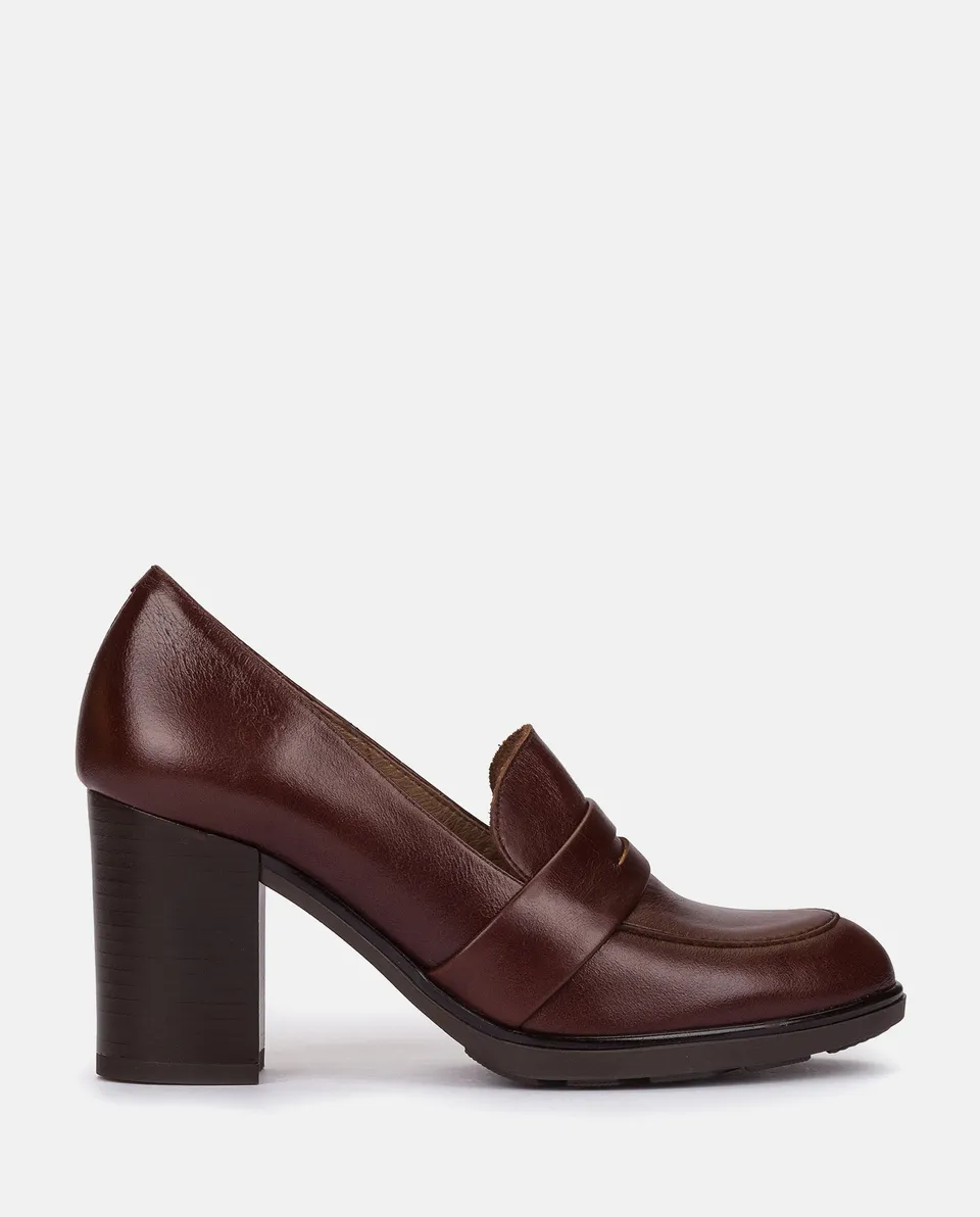 Yokono Kiel-001 décolleté donna marrone tacco 9 cm