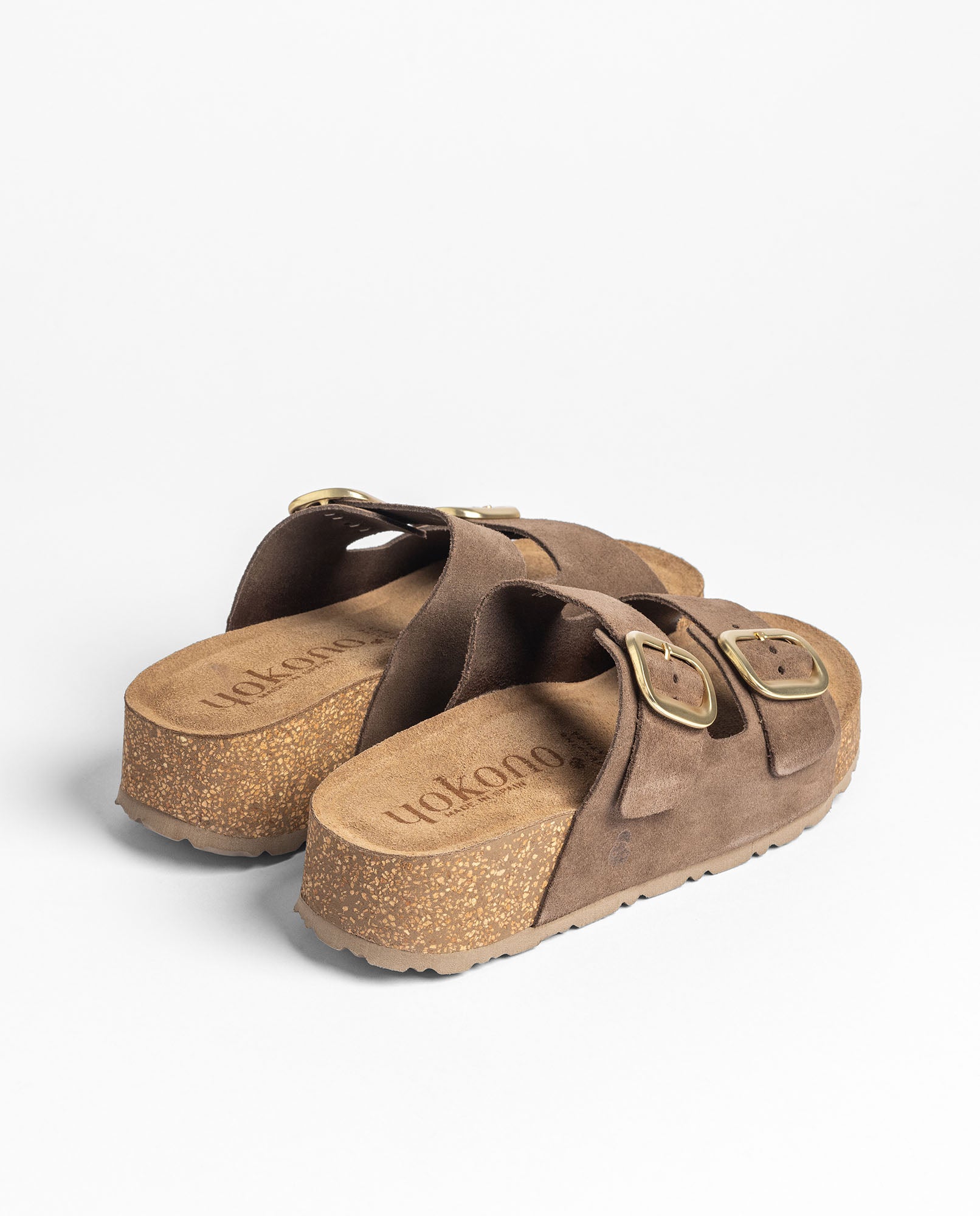 Yokono WIWI-003 sandalo plateau marrone scuro sughero