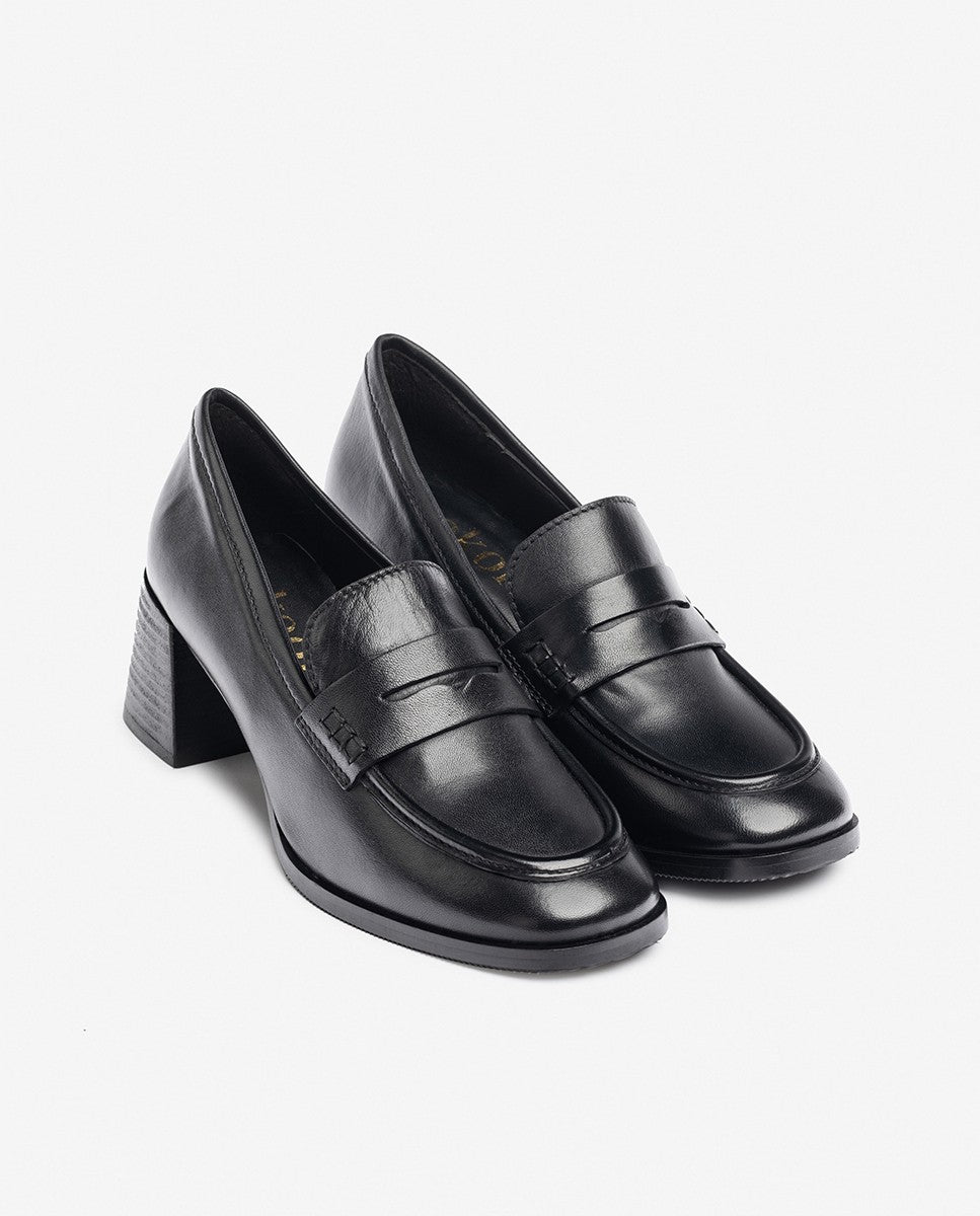 Yokono LUNA-001 decollete donna nero tacco largo