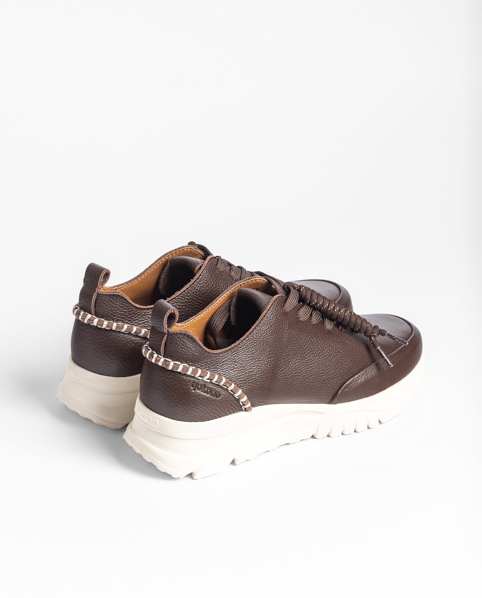 Yokono VERONA-260 sneakers marrone scuro in pelle