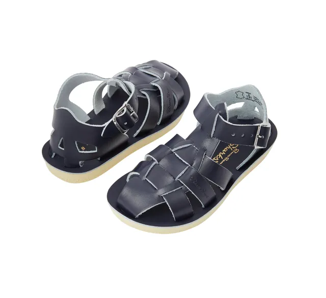 Salt-Water Sandals Shark sandali bambino navy in cuoio