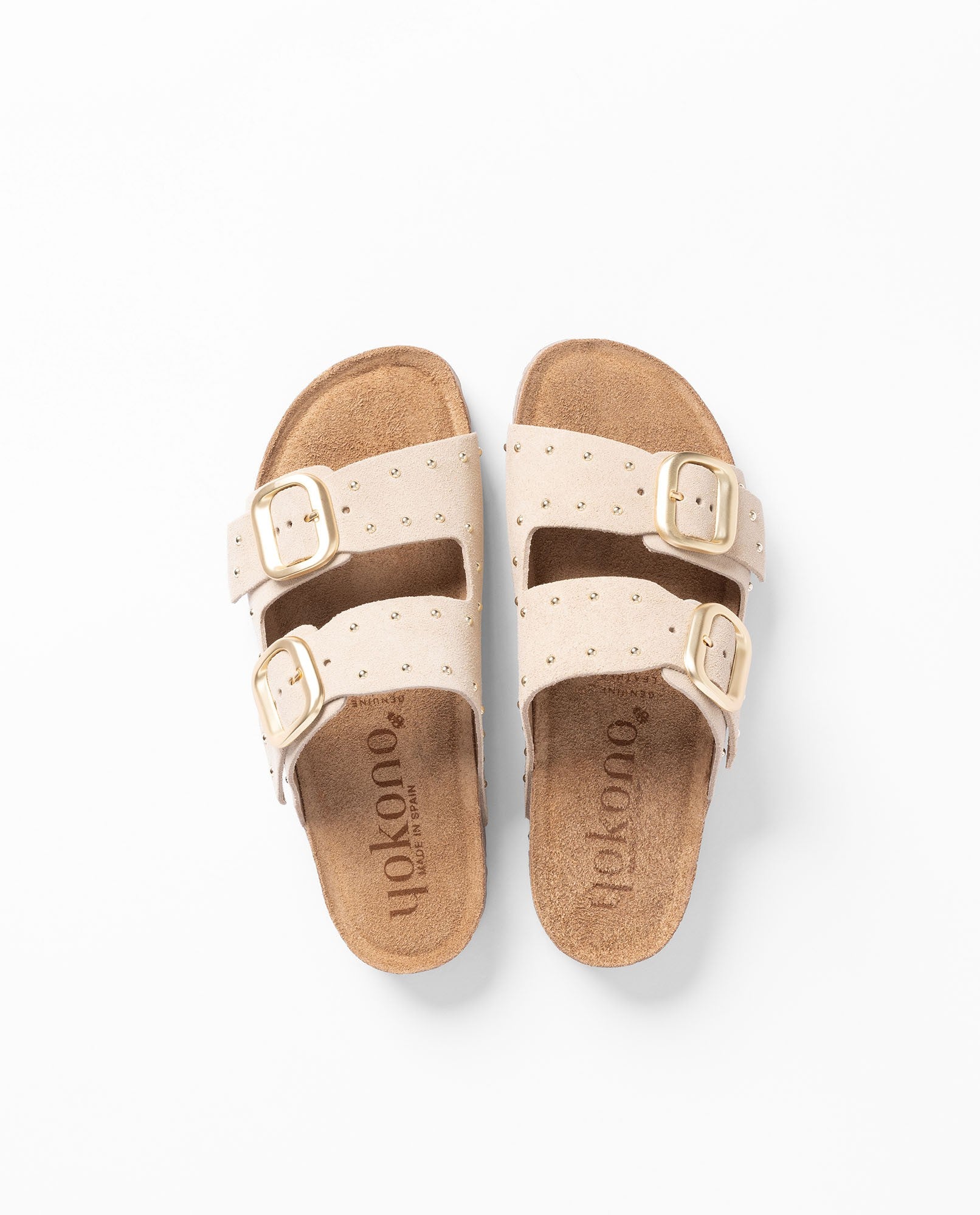 Yokono Jerba-265 sandali bassi donna beige in pelle