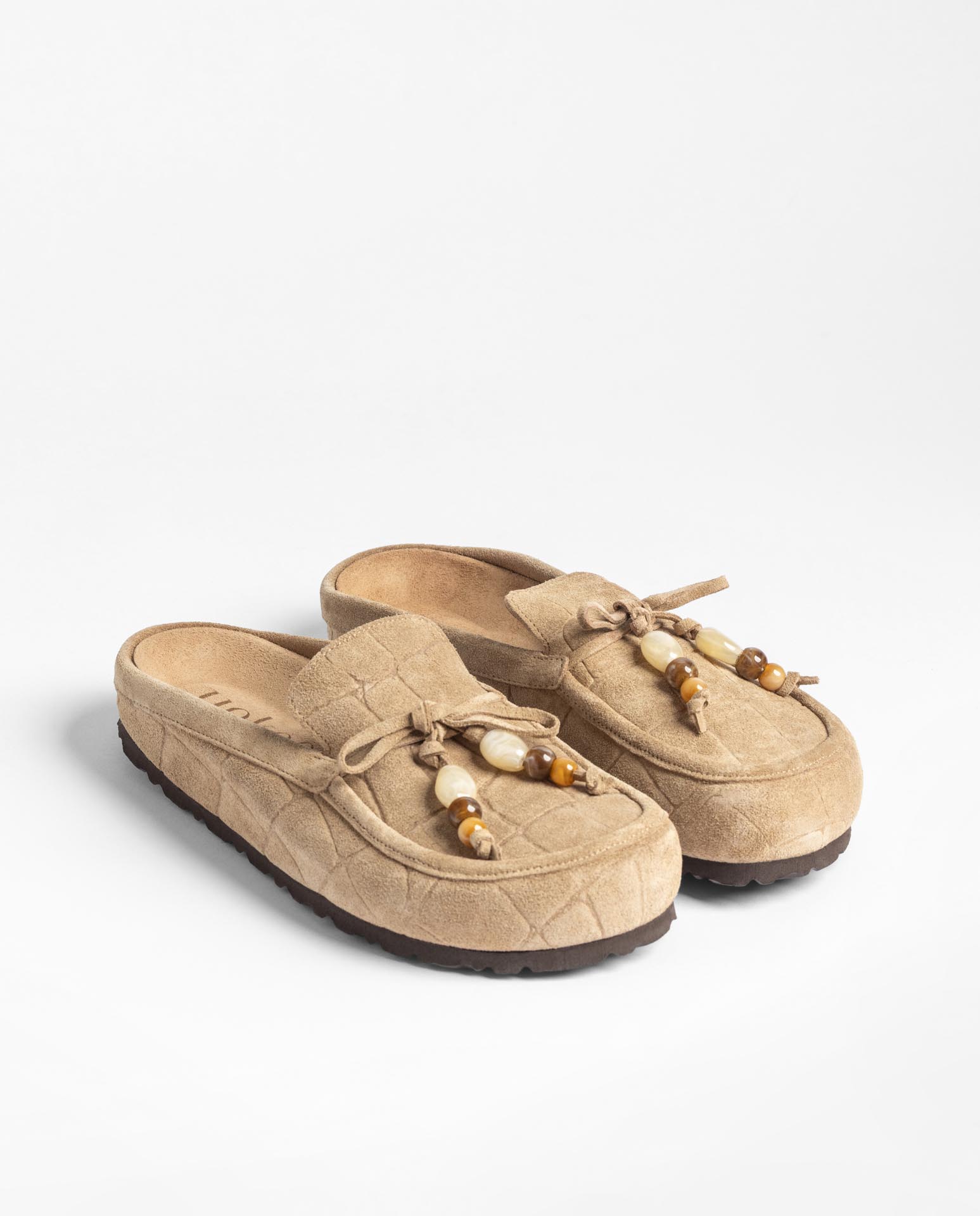 Yokono Teide-005 zoccoli donna beige in pelle