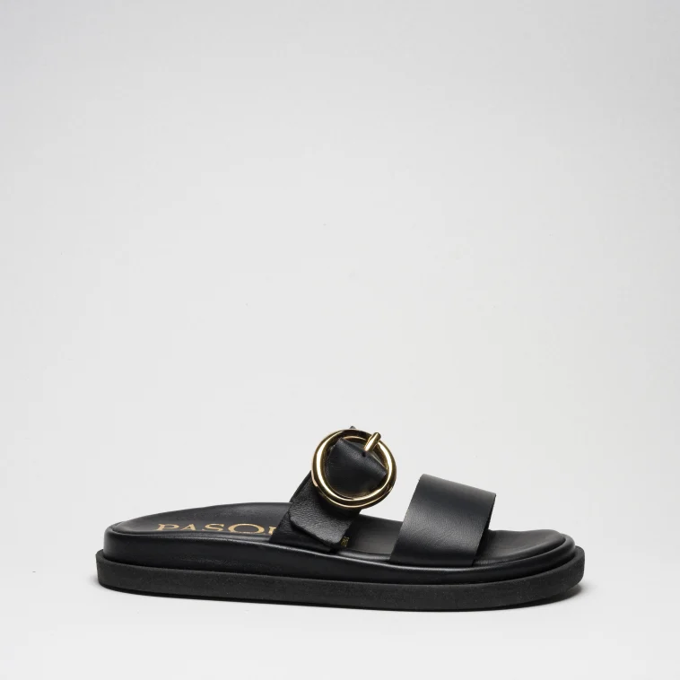 Pasquini Diana ciabatta nera 2,5 cm fibbia