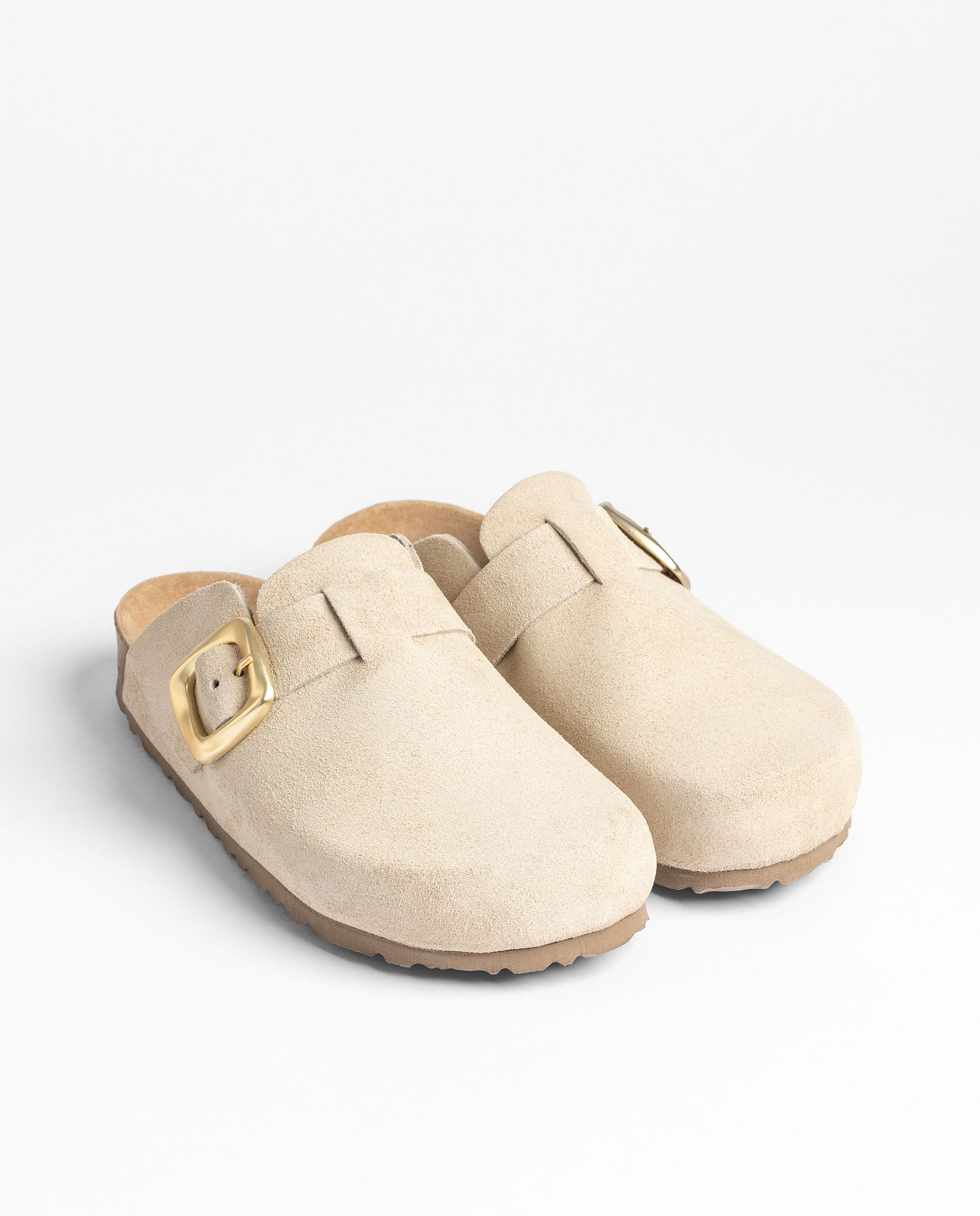 Yokono 650 zoccoli donna beige con fibbia