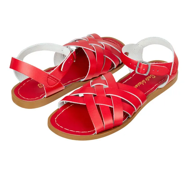 Salt-Water Retro sandali donna rossi in cuoio