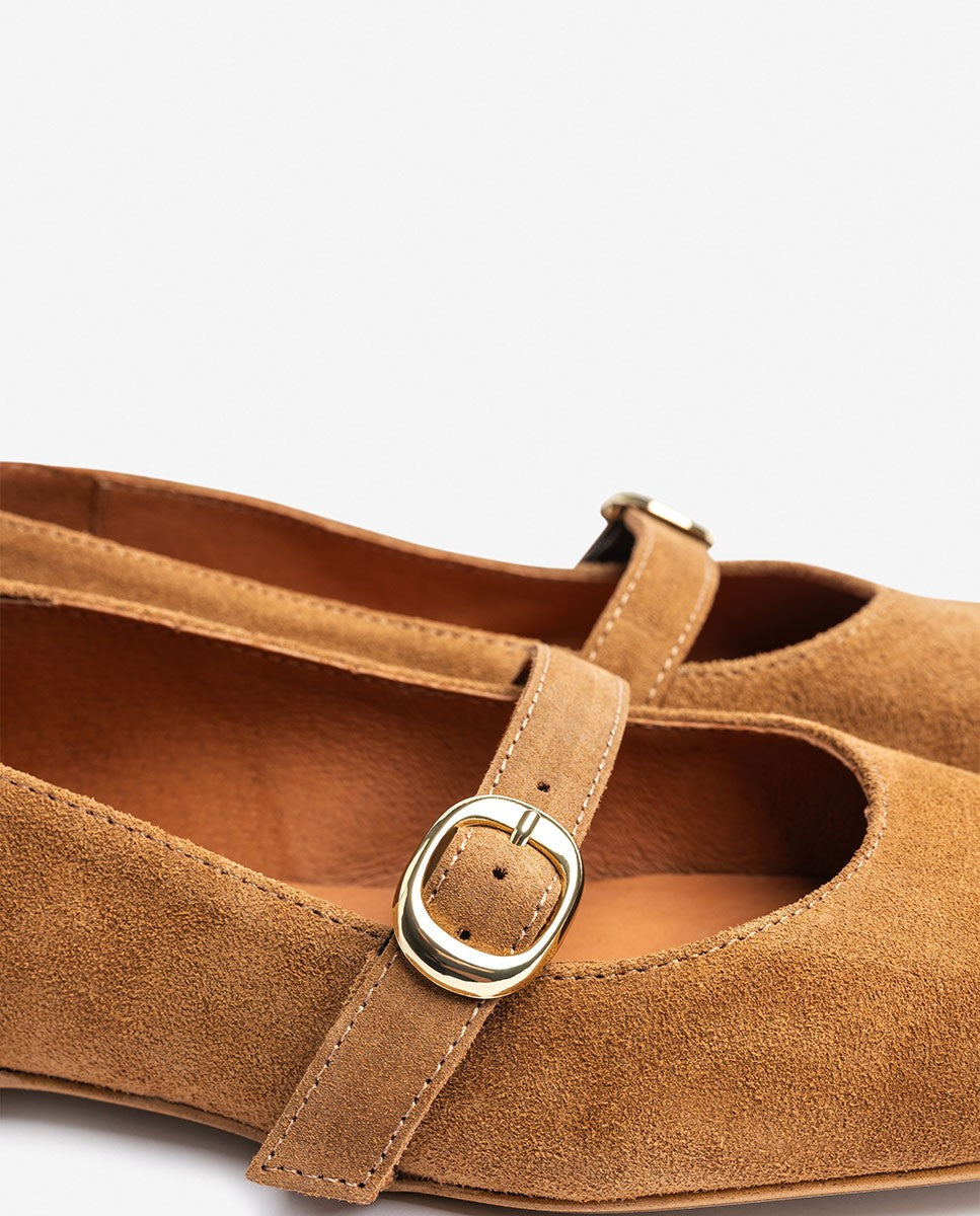 Yokono Lenna-104 ballerine donna marroni punta quadrata
