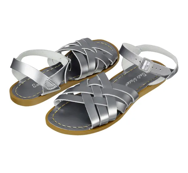 Salt-Water Retro sandali donna grigio peltro cuoio
