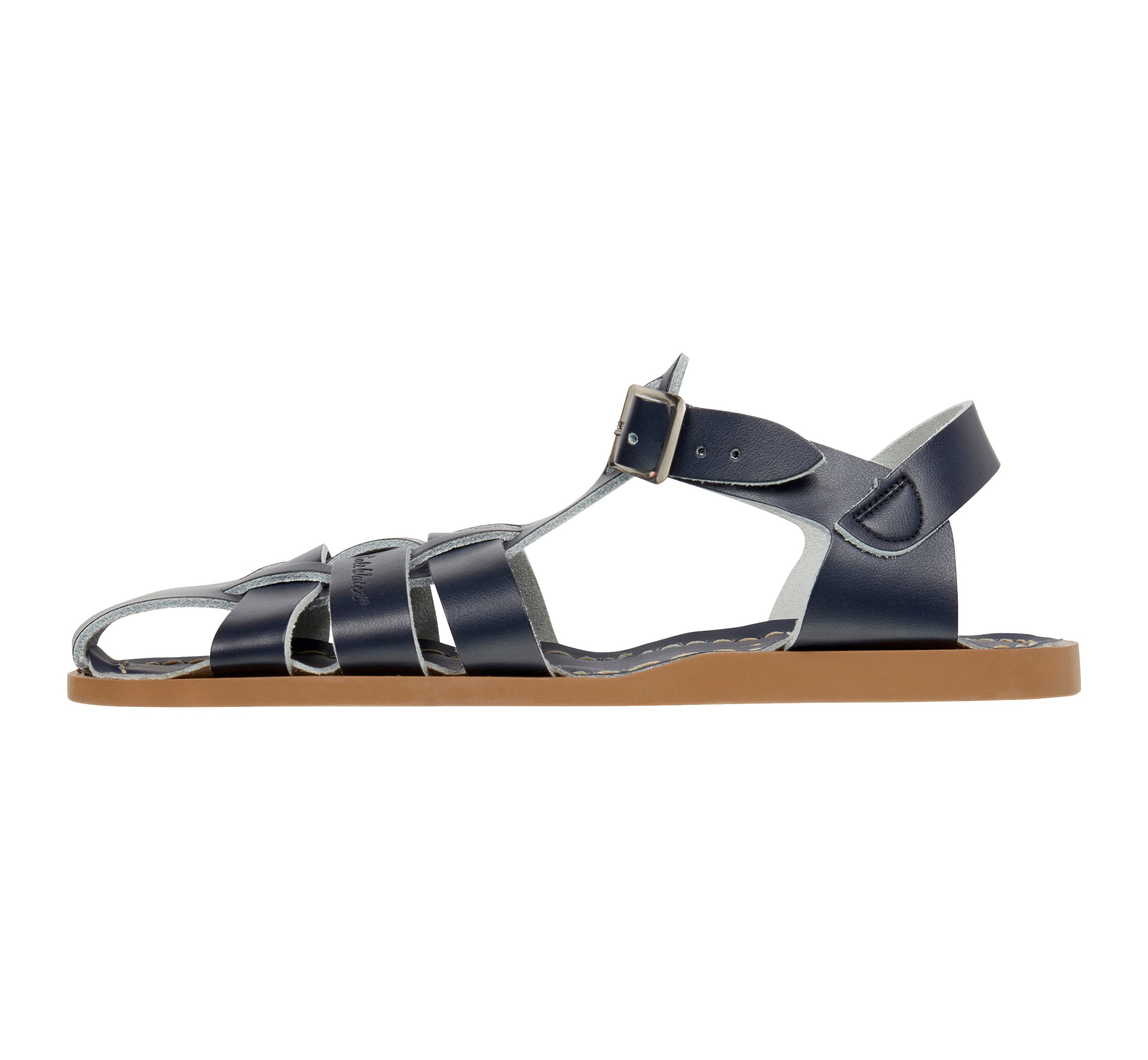 Salt-Water Shark sandali donna blu navy in cuoio