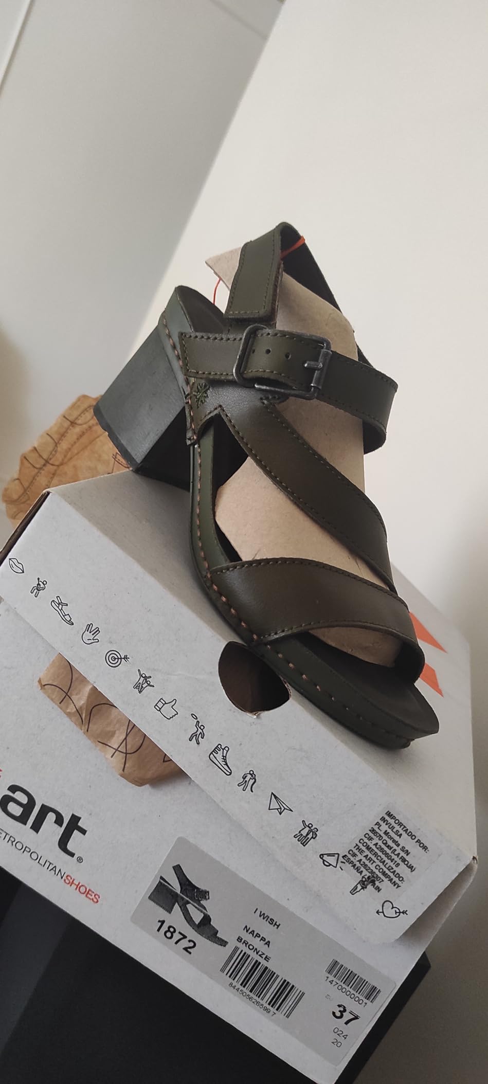 ART 1872 I Wish sandalo donna con tacco in legno