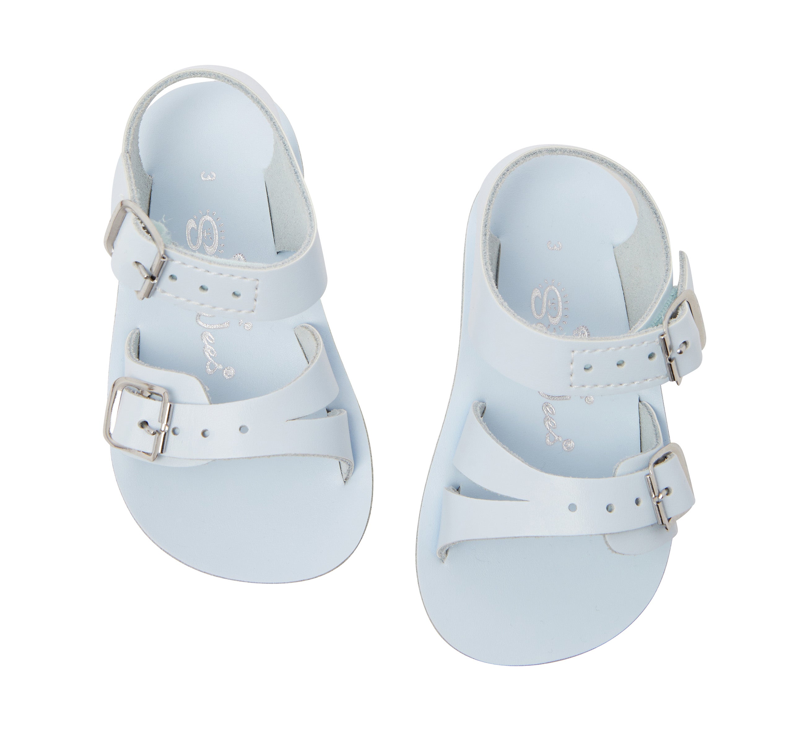 Salt-Water Seawee sandali bimbo azzurro chiaro in cuoio