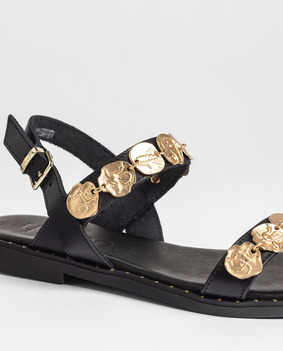 Yokono Lara-271 sandali bassi donna nero in pelle