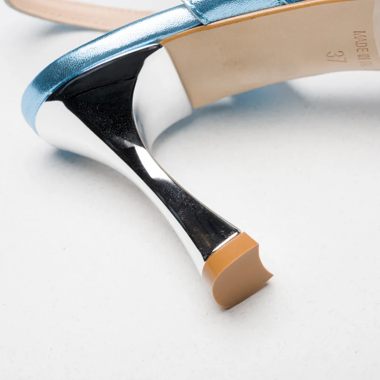 Pasquini Calzature Mara sandalo celeste tacco 7,5 cm cuoio