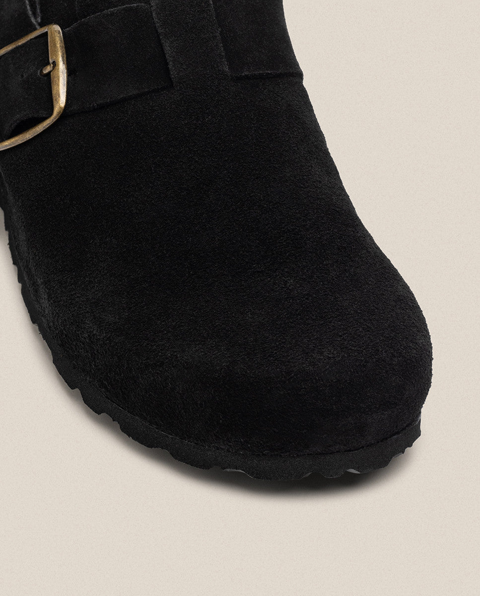 Yokono 600CRO zoccoli uomo nero camoscio