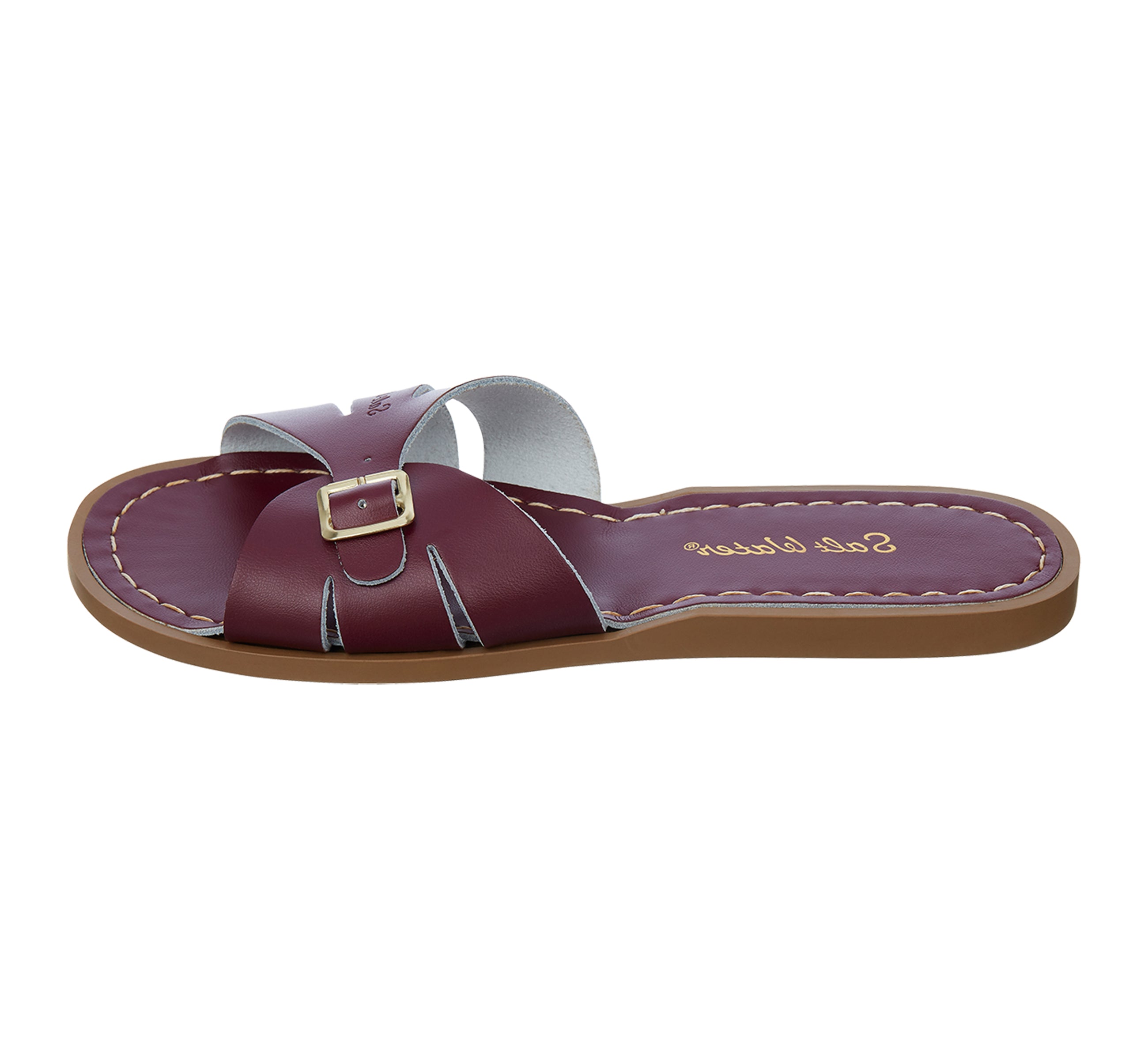 Salt-Water Sandals Classic Slide Claret sandali donna bordeaux cuoio