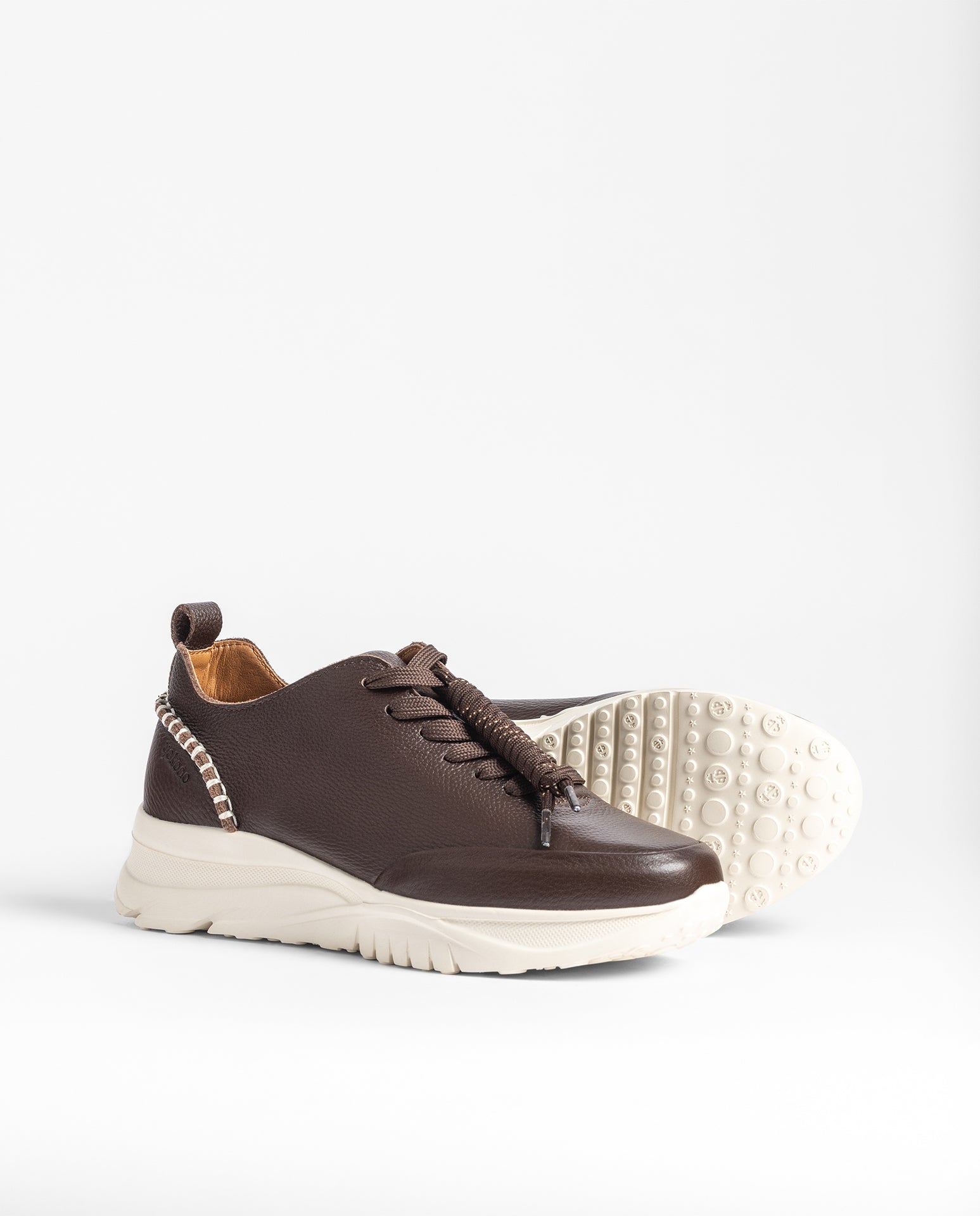 Yokono VERONA-260 sneakers marrone scuro in pelle
