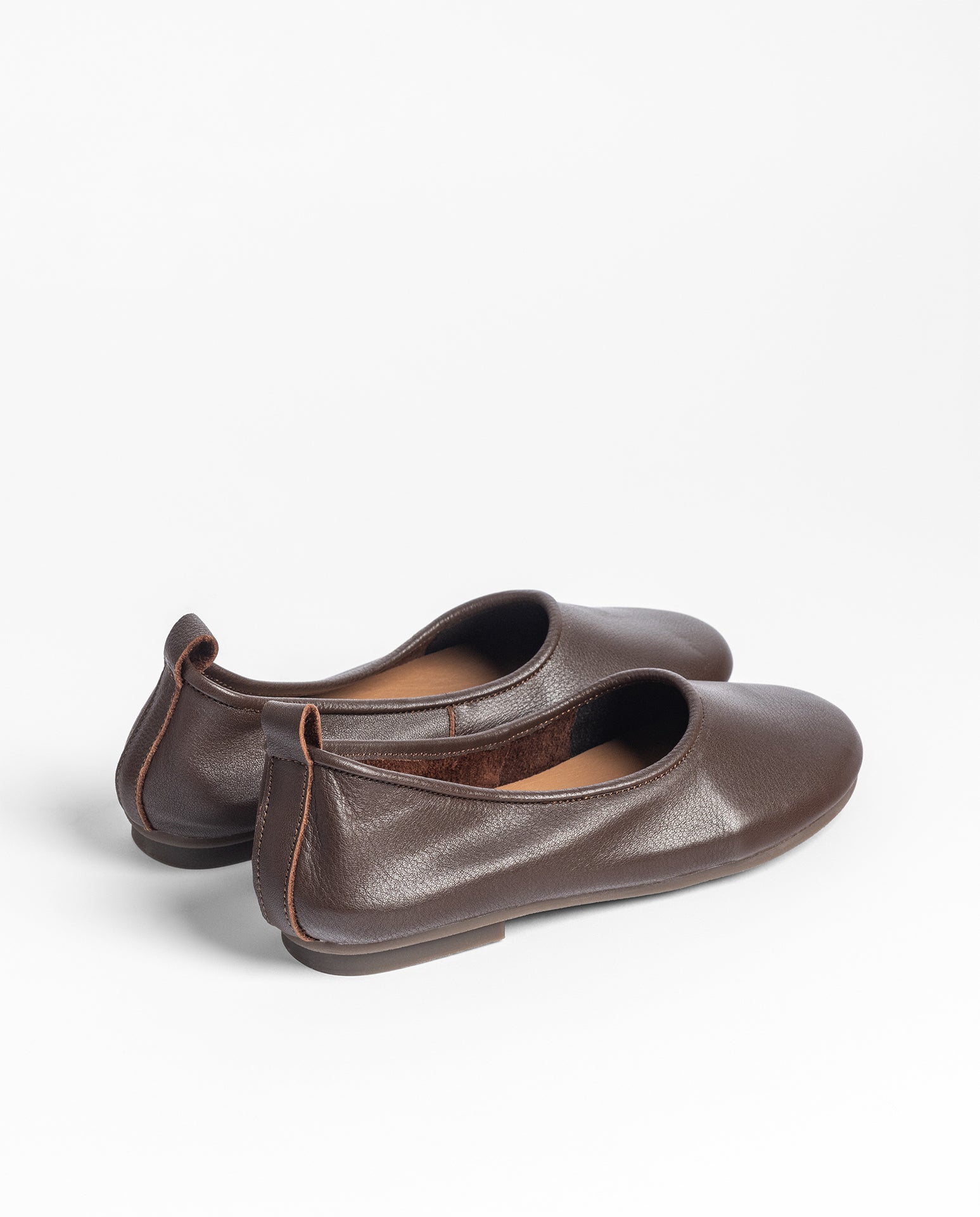 Yokono Tula-001 ballerine marrone scuro in pelle