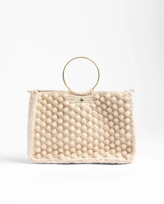 Yokono B-VICTORIA borsa beige crochet