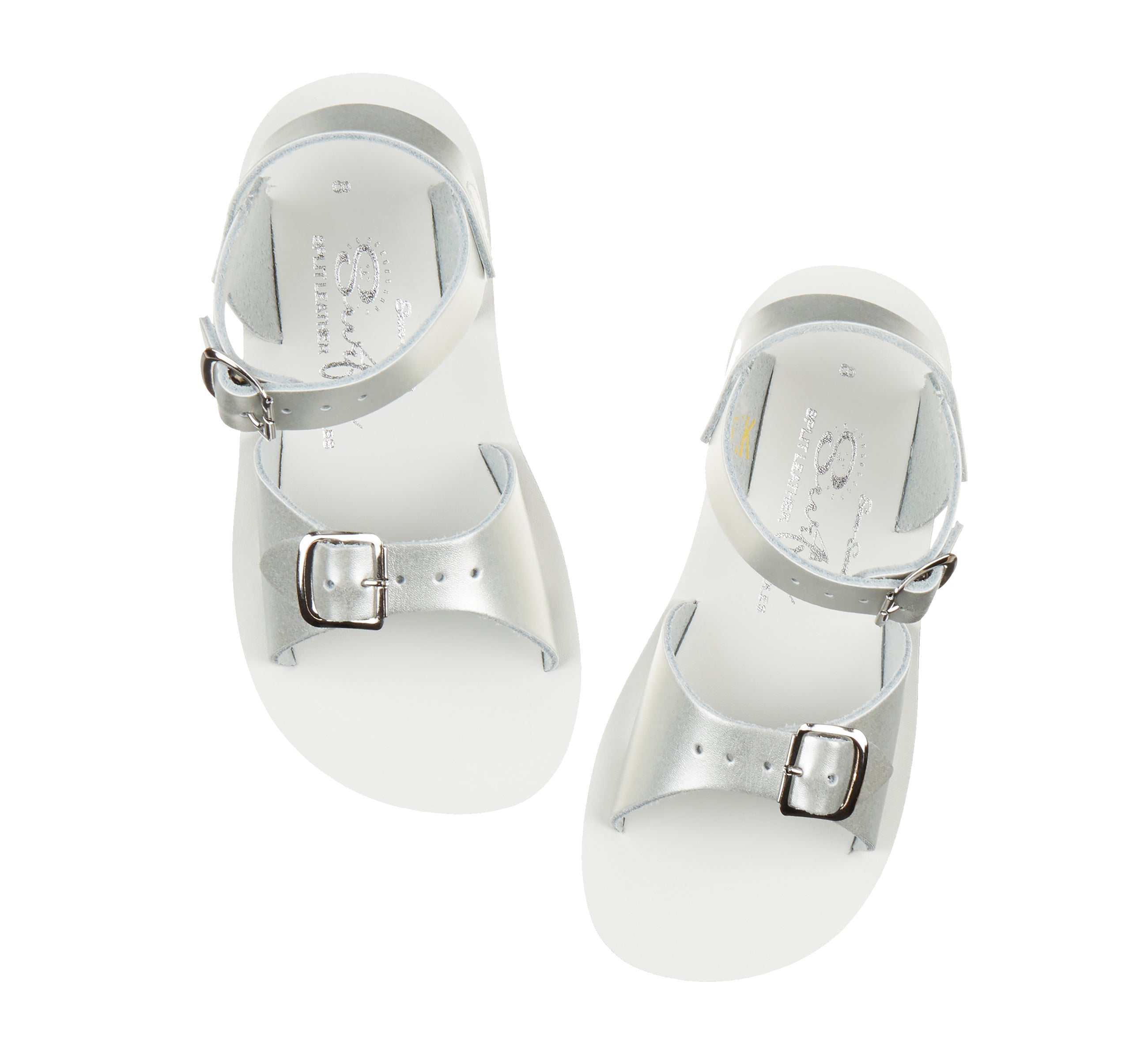 Salt-Water Sandals Surfer sandali bambino argento in cuoio