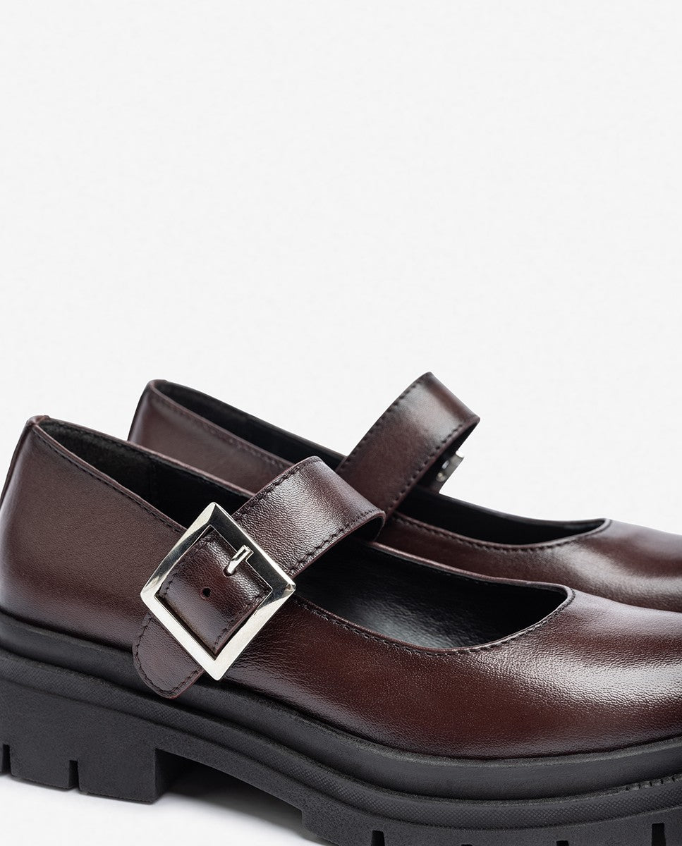 Yokono Cham 006 scarpe donna bordeaux pelle fibbia