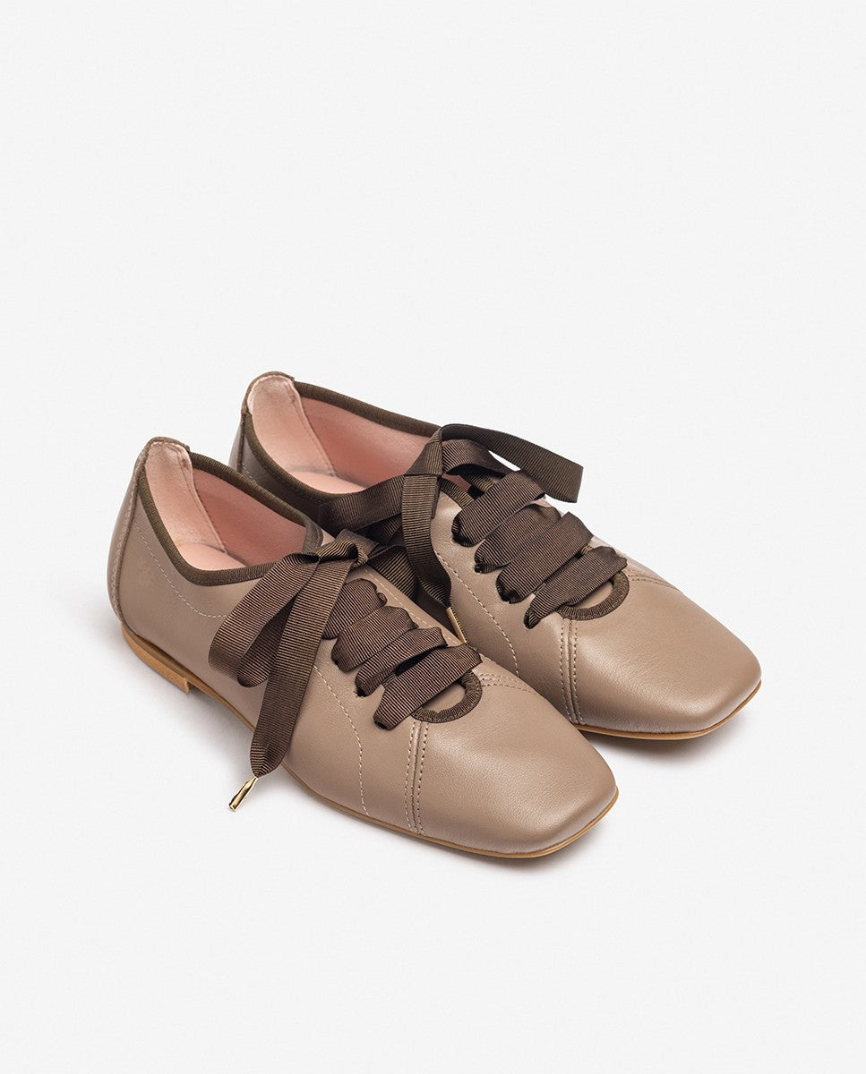 Yokono LENNA-101 ballerine beige in pelle