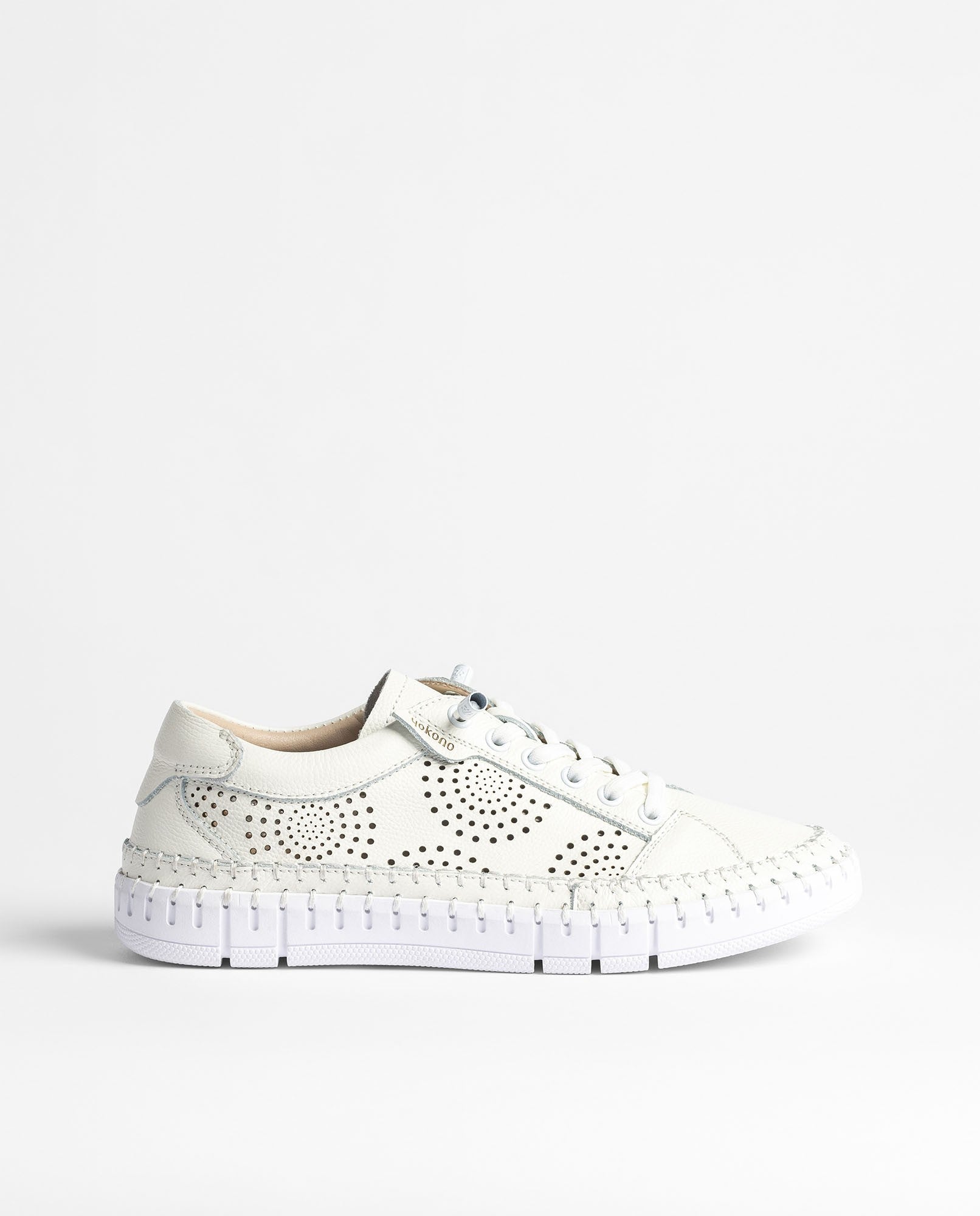 Yokono Flow-100 sneakers donna bianche in pelle