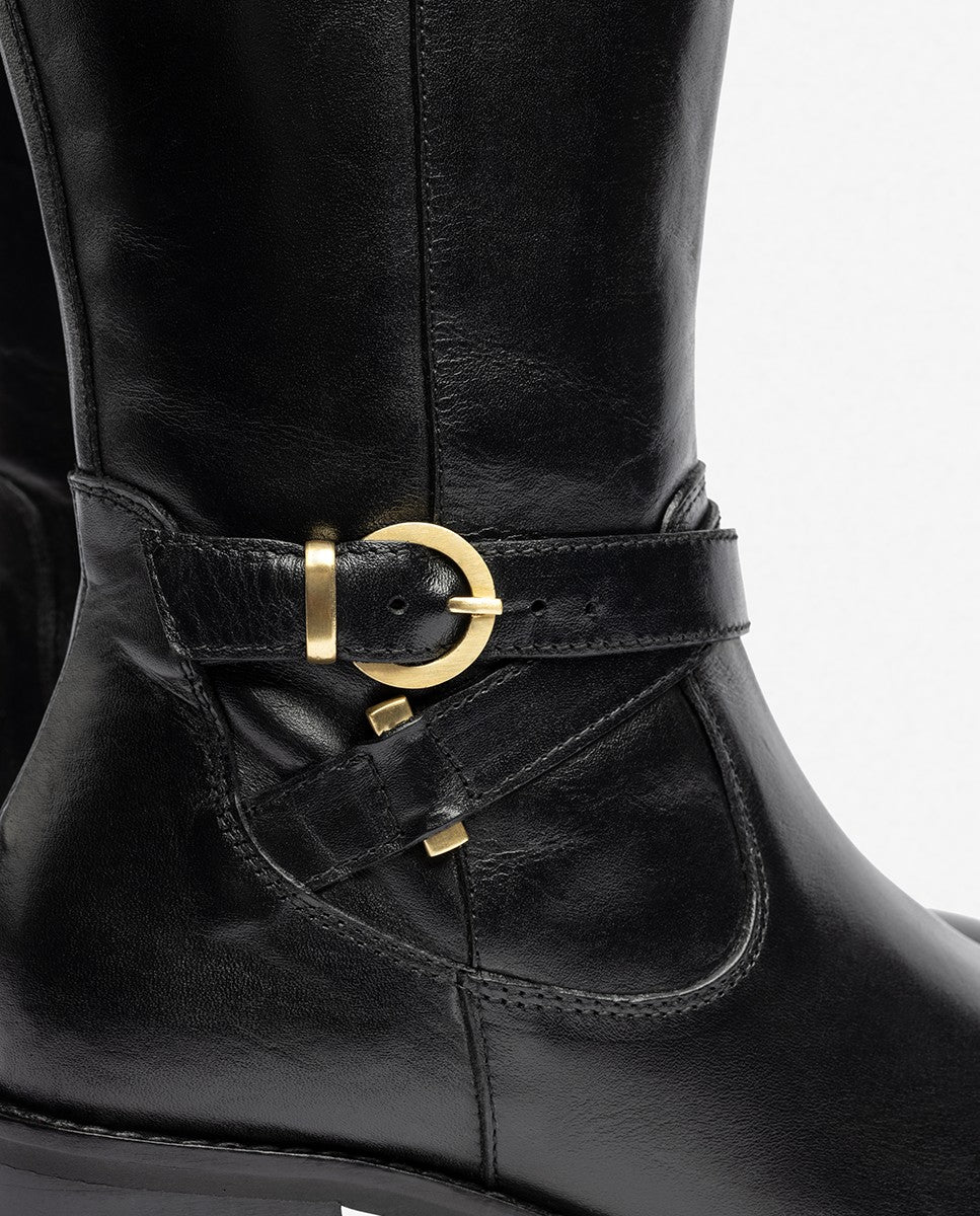 Yokono LOP-406 stivali donna neri tacco 4 cm
