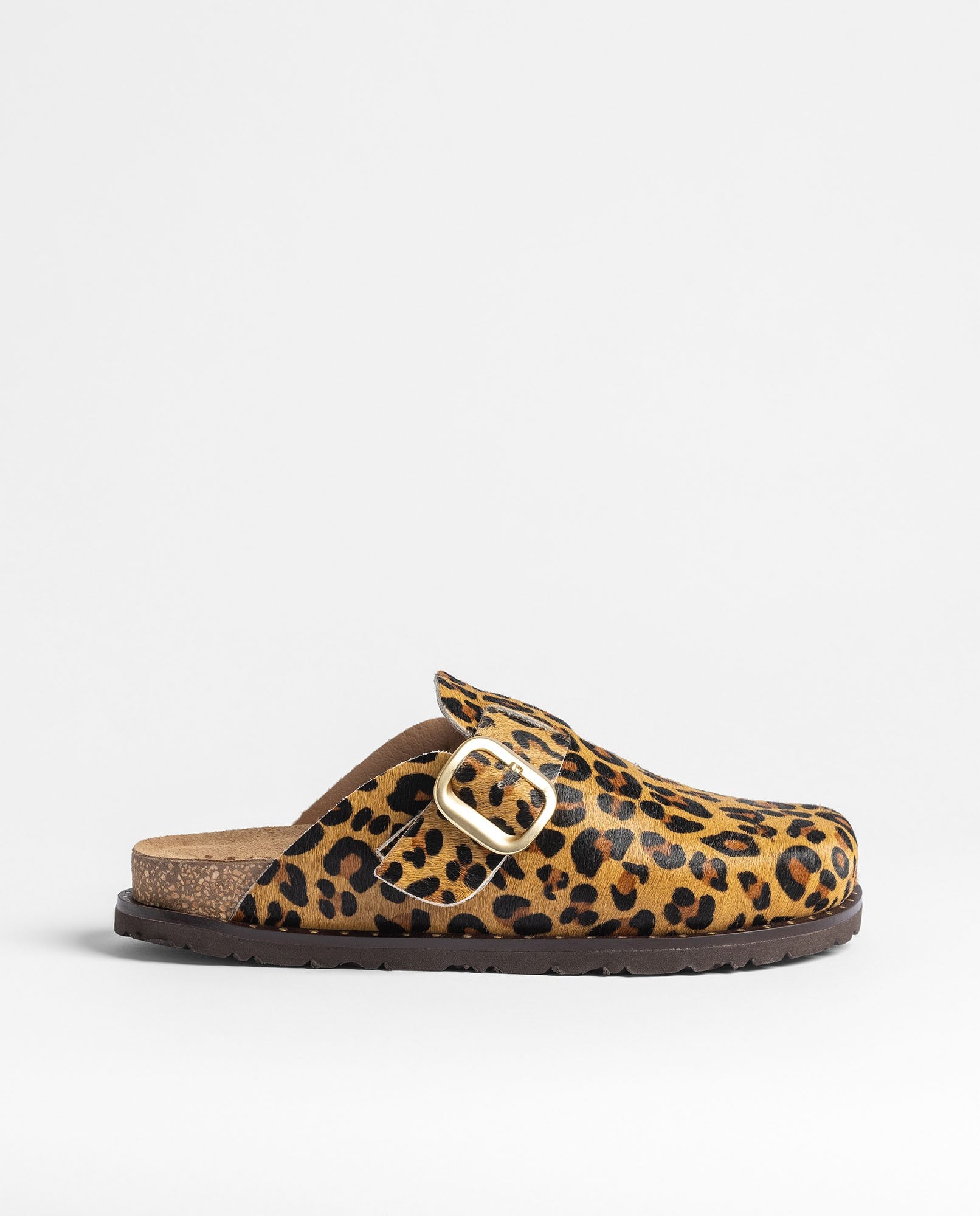 Yokono Bolus 599 zoccoli donna leopardo in pelle