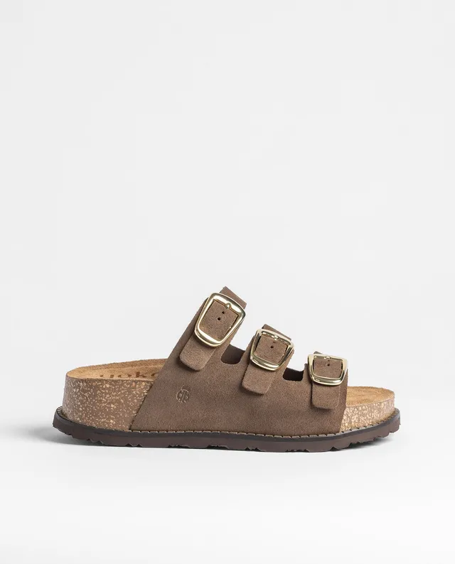 Yokono ALI-260 sandali plateau marrone in pelle