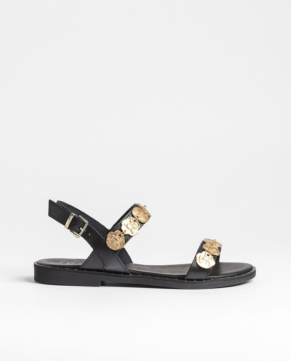 Yokono Lara-271 sandali bassi donna nero in pelle