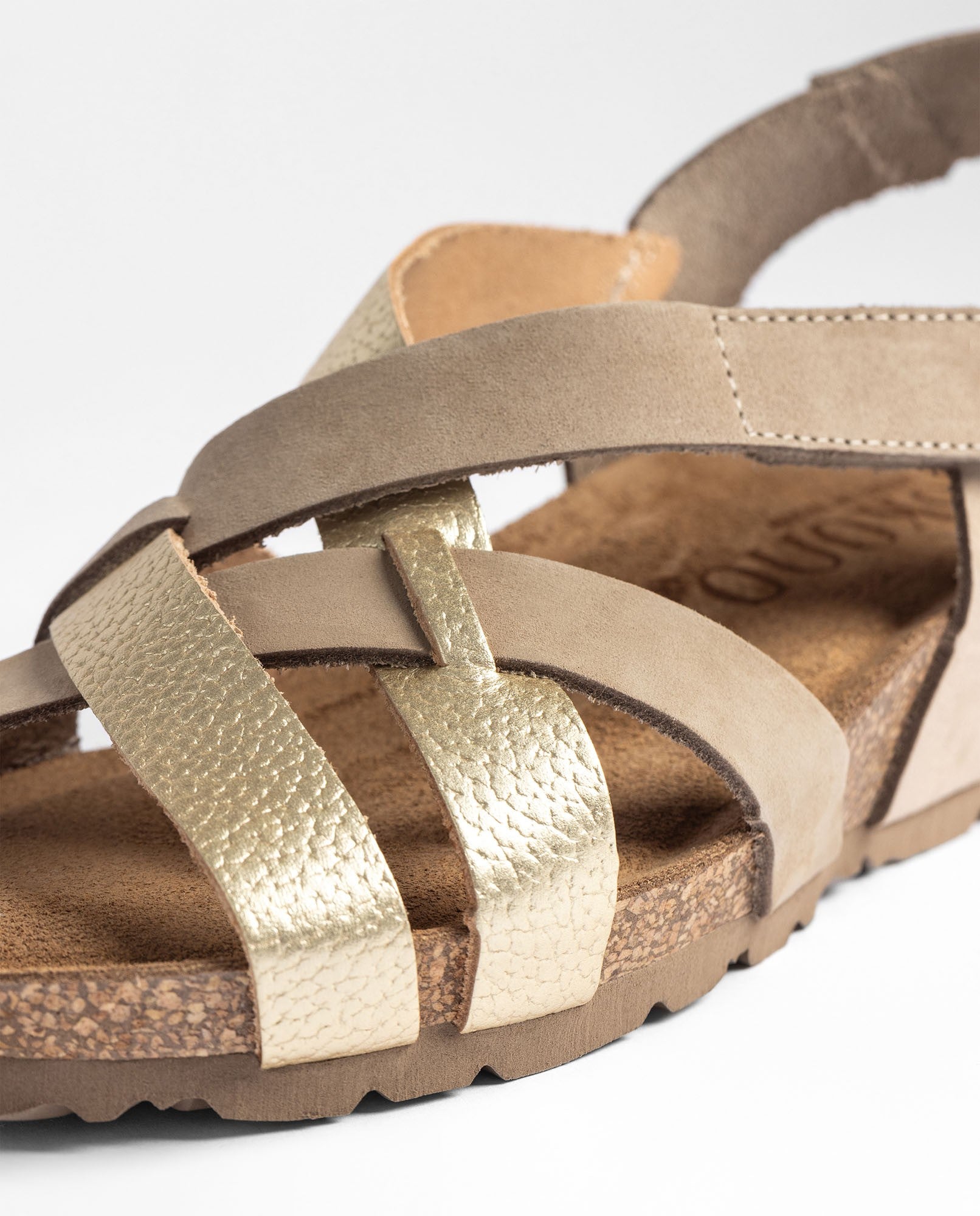 Yokono Monaco 263 sandali zeppa donna oro in pelle