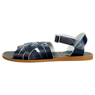 Salt-Water Sandals Retro sandali bambini blu navy cuoio