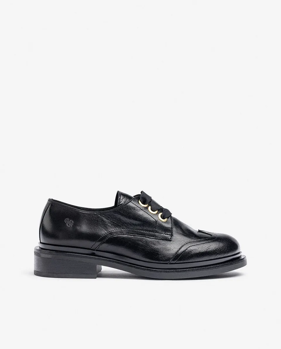 Yokono Lei-004 scarpe basse donna nero in pelle