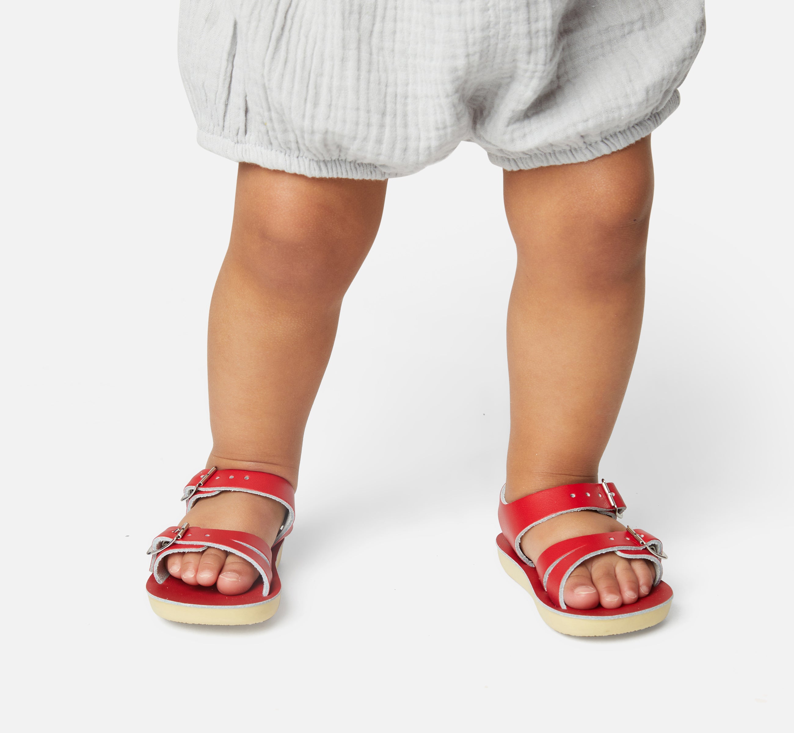 Salt-Water Seawee Sandali Bambino Rosso in Cuoio