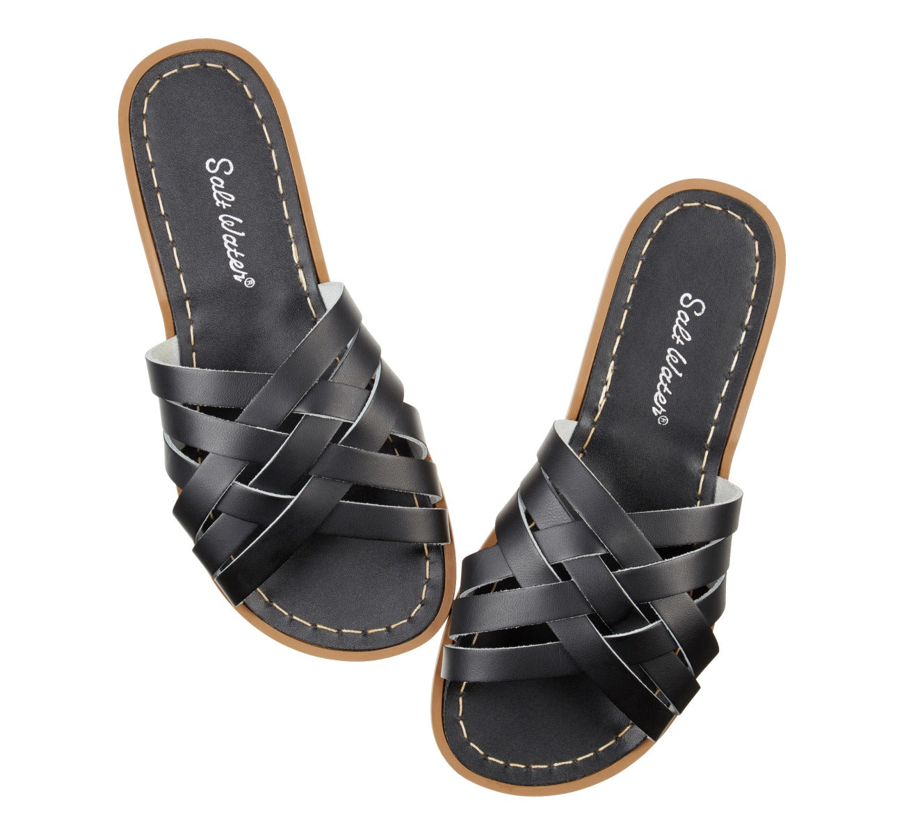 Salt-Water Sandals Retro Slide sandali donna nero impermeabile