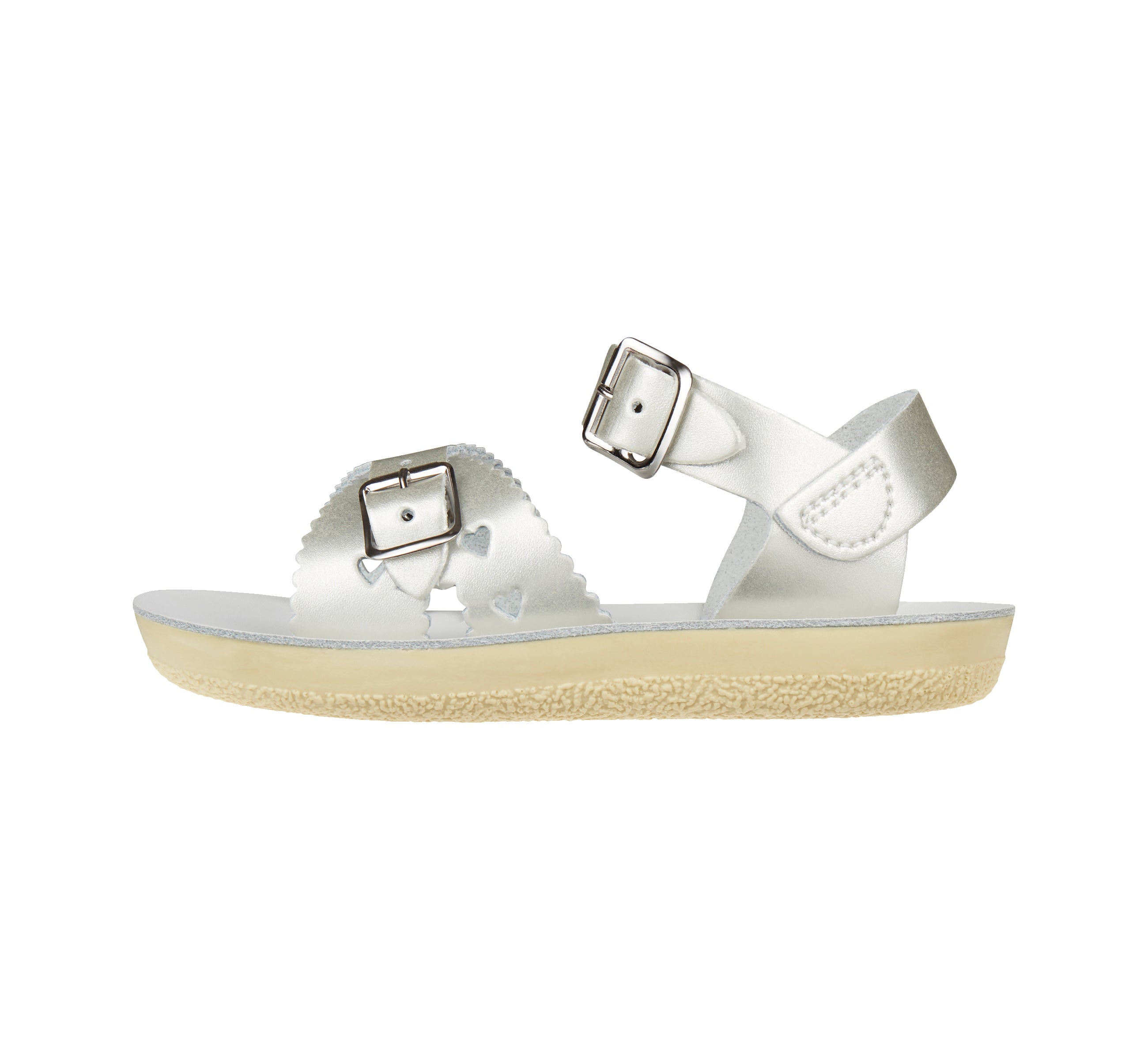 Salt-Water Sweetheart sandali bimba argento cuoio