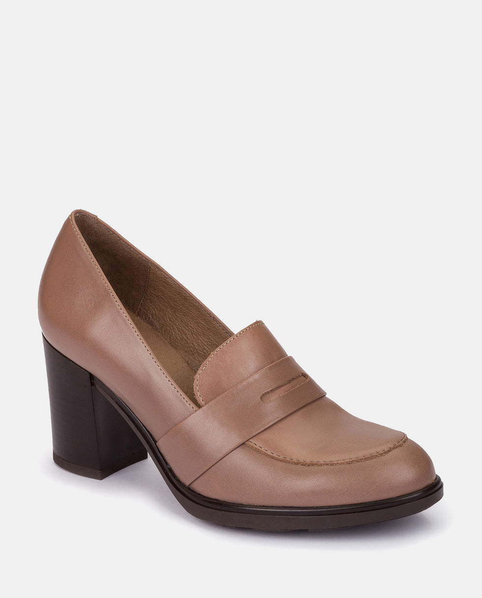 Yokono Kiel-001 décolleté mocassino rosa tacco 9 cm