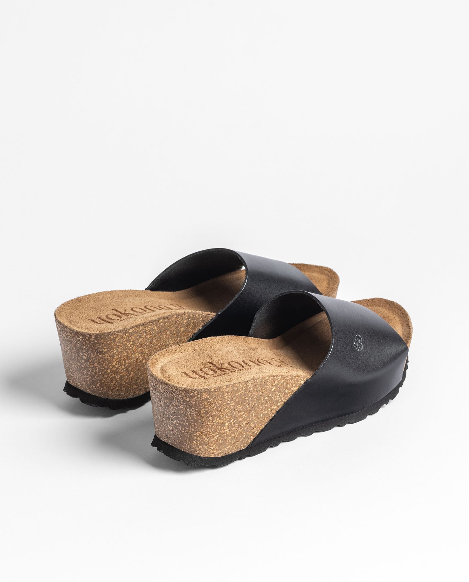 Yokono Bari-265 sandali zeppa donna nero sughero