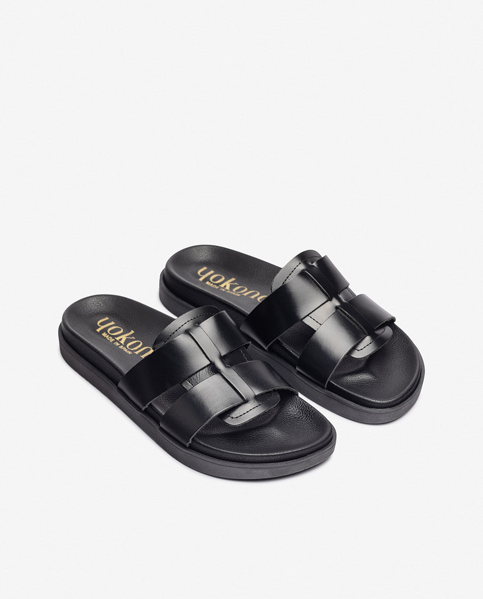Yokono Morena 314 sandali bassi donna neri pelle EU 35-42