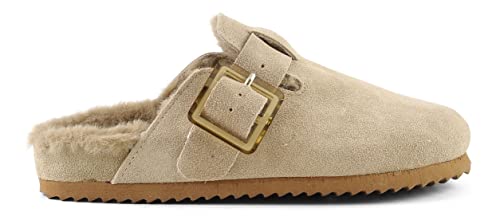 Colors of California Suede Furry Bio Closed Toe sabot nero 38 EU