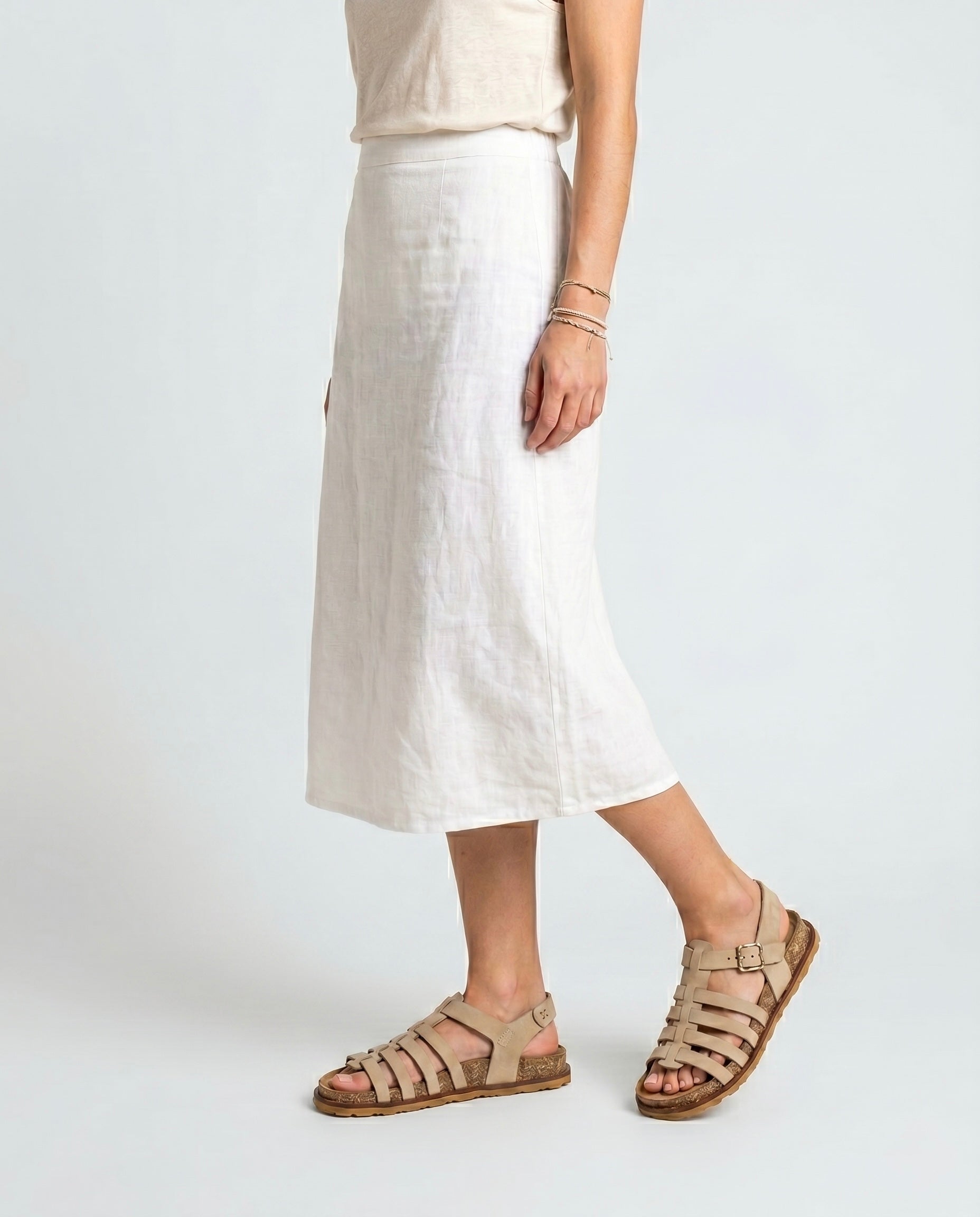 Yokono BOLUS-107 sandali bassi donna beige punta aperta