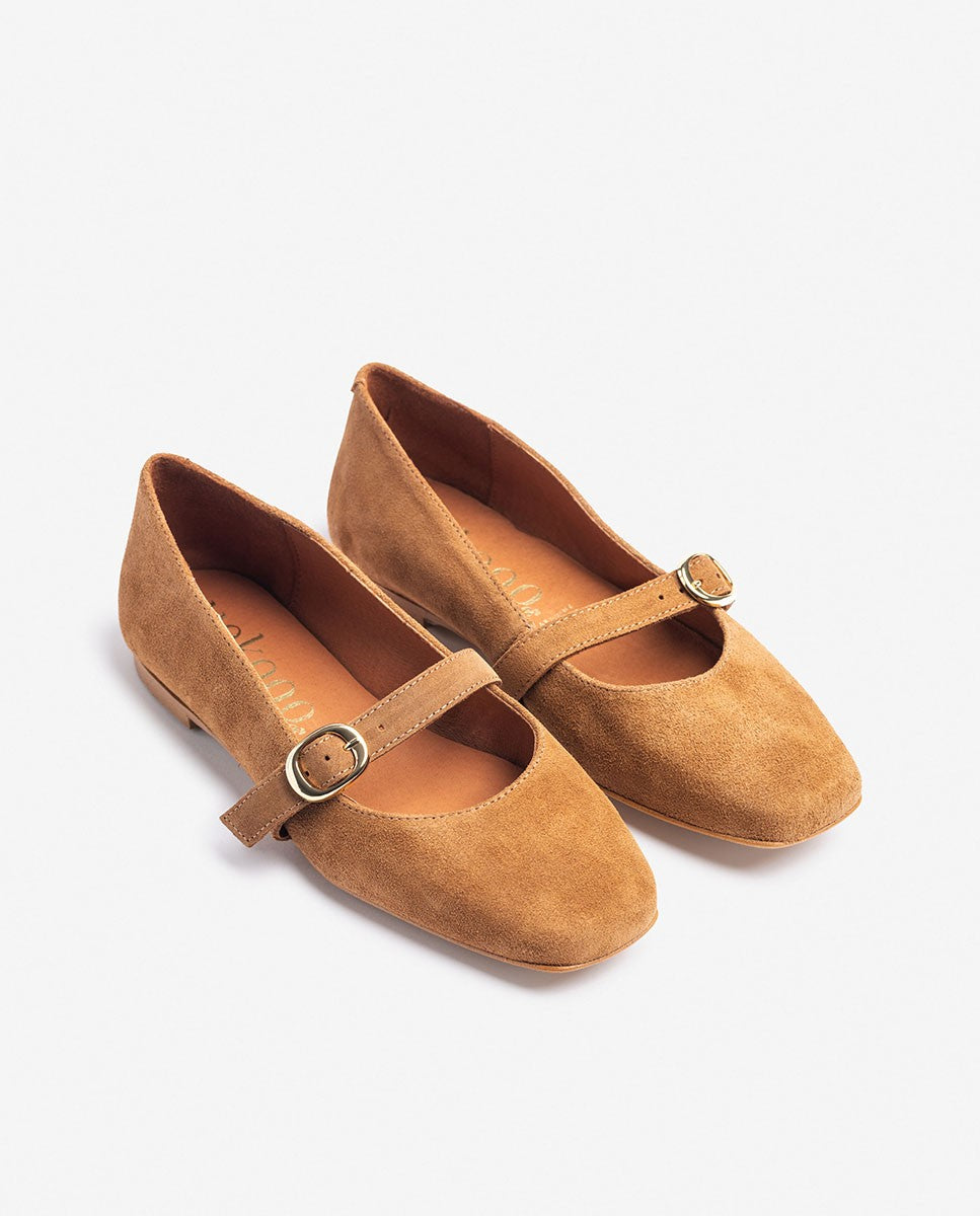 Yokono Lenna-104 ballerine donna marroni punta quadrata